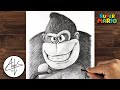 How to draw donkey kong  drawing tutorial step by step