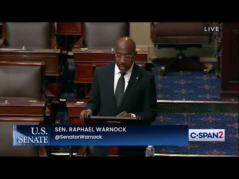 Sen. Warnock Urges Senate to Pass Voting Rights Legislation
