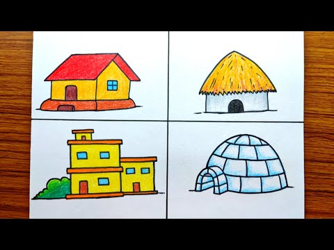 Top 111+ different types of houses drawing best