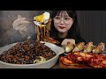 애정반점 짜장면 먹방 *ft. 군만두, 김치 BLACK BEAN SAUCE NOODLES (Jajangmyeon) MUKBANG | ASMR EATING SOUNDS