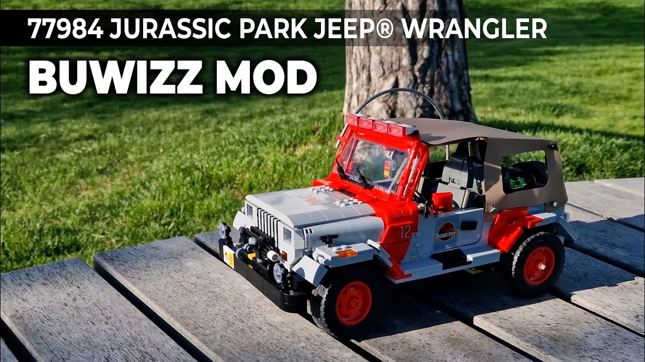 Motorized Jurassic Park Jeep Wrangler 77984 – BuWizz Powered - YouTube
