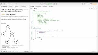 Famous LeetCode 105: Construct Binary Tree from Preorder and Inorder Traversal (Java) Profile