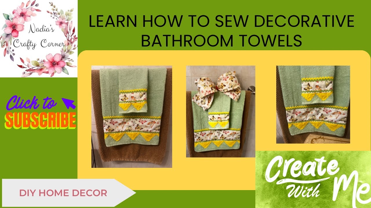 How to make decorative towels how to sew a decorative border 