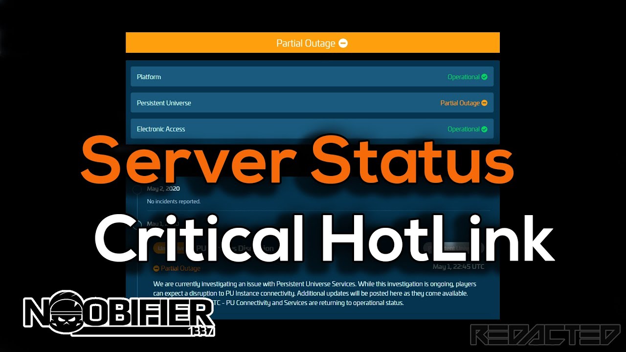 The Better PU Experience - Server Status - Critical HotLink - Star Citizen  - YouTube