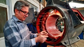 everything about the winding of electric motors||rewinding Electric Motor 250KW 1000rpm BBC