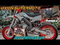 VIXION SUPERMOTO BODY D'TRACKER GANTI BAJU KE KLX BF + riview RANGKA