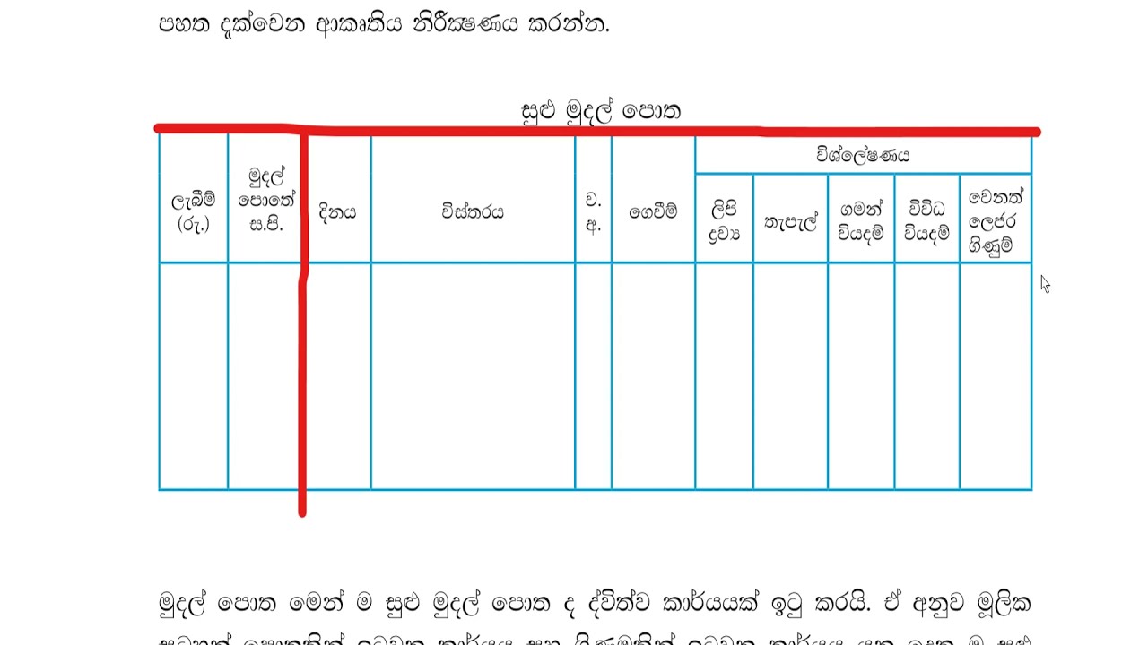 සුළු මුදල් පොත | Petty Cash Book