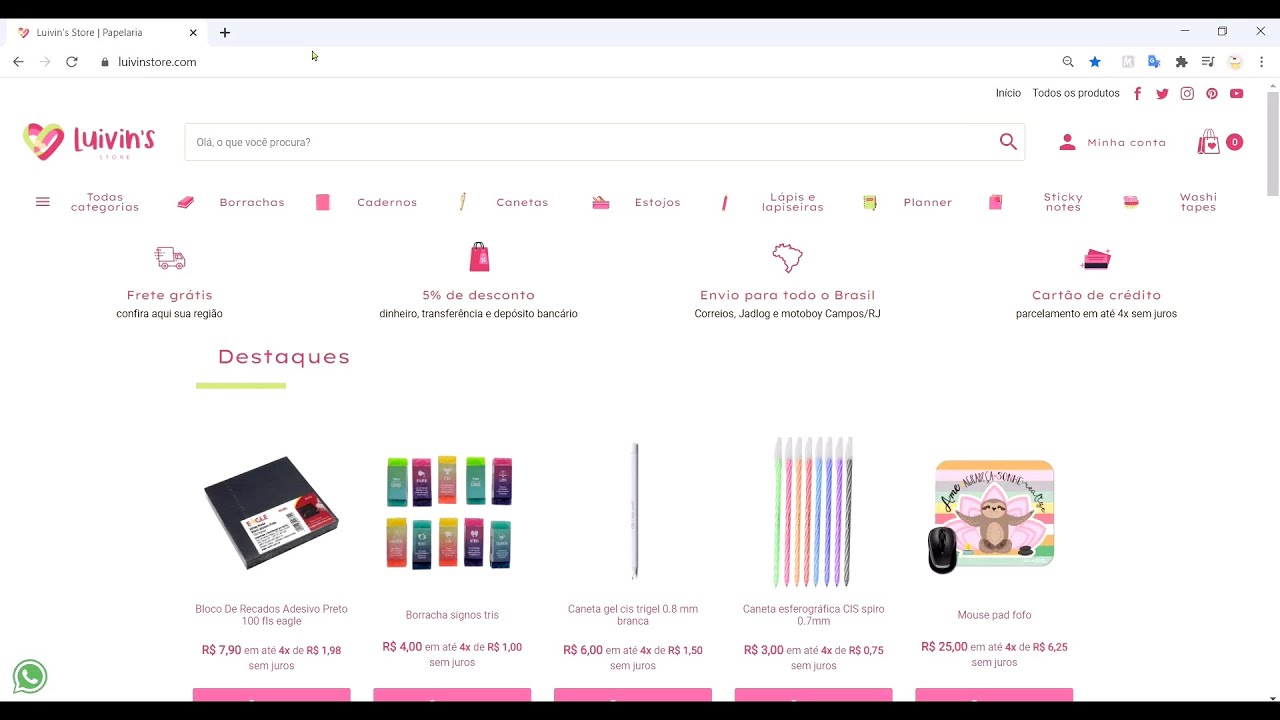 Como fazer um pedido em nosso site? www.luivins.com