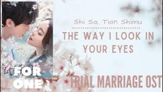 Shi Sa, Tian Shimu – The Way I Look In You (Trial Marriage OST)