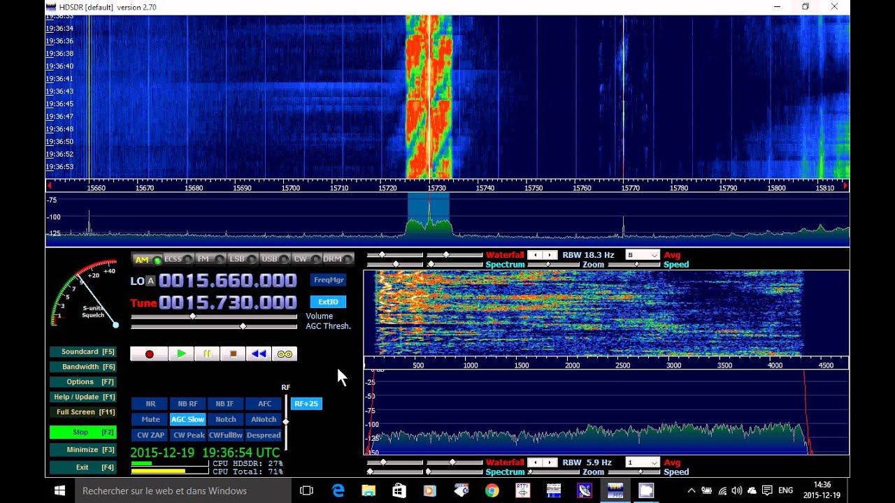 Voice of America french 15730 Khz great signal on Soft66RTL SDR receiver