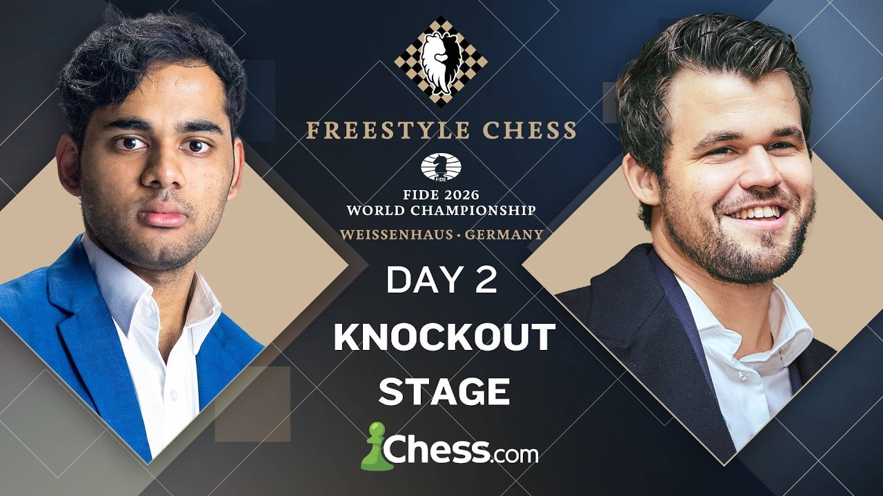 ARJUN vs SINDAROV | CARLSEN vs NODIRBEK | FIDE Freestyle Chess World Championship 2026