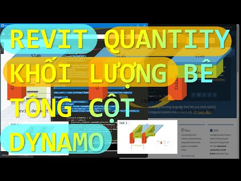 (2) Revit Bóc khối lượng Bê tông Thi Công-Revit-Dynamo-Python-For Quantity Take Off