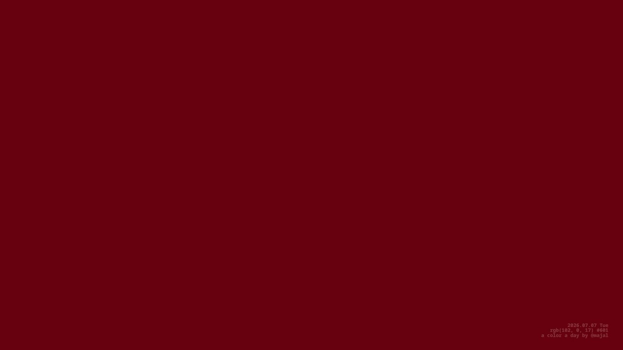 A Color a Day - Darkest Dungeon #660011 - 2026.07.07 by @majal