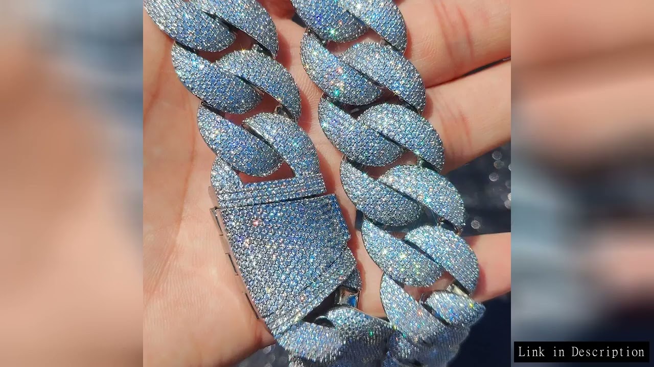 Luxury Jewelry 24mm Diamond Chain Men Iced Out Bling CZ Silver/Gold Plated Rapper Hip Hop Thick Cuba