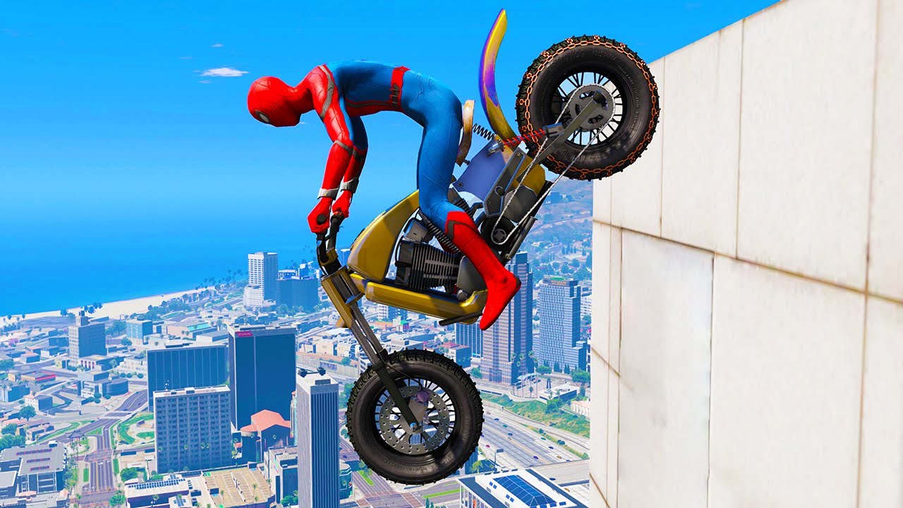 GTA 5 Spiderman Epic Jumps #32 ( Spider-Man Stunts & Fails )