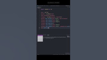 Python Tkinter Menu Items #shorts #programming #python
