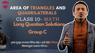Area of Triangles and Quadrilaterals || Long Questions || SEE Class 10 Maths Solution - Gurubaa