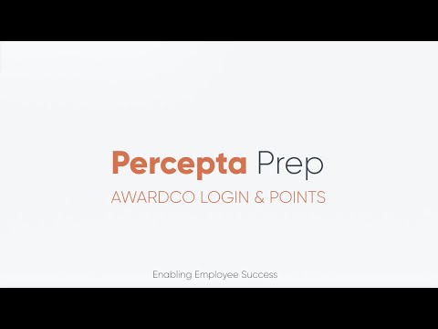 Percepta Prep - Awardco login and Points