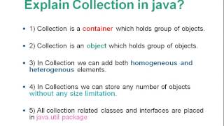 Explain Collection in Java ?
