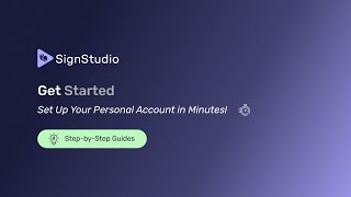 Creating Your Personal Account on SignStudio
