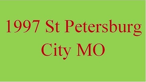 NT 05 - St. Petersburg City MO 1997