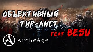 картинка: ArcheAge Объективный Тир-Лист Классов на старт Фесаникса
