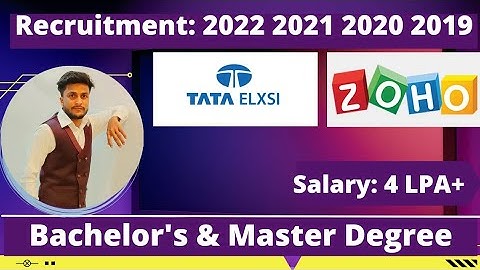 TATA ELXSI & ZOHO Mass Hiring | 2022 2021 2020 2019 2018 Batch | IT Company Jobs