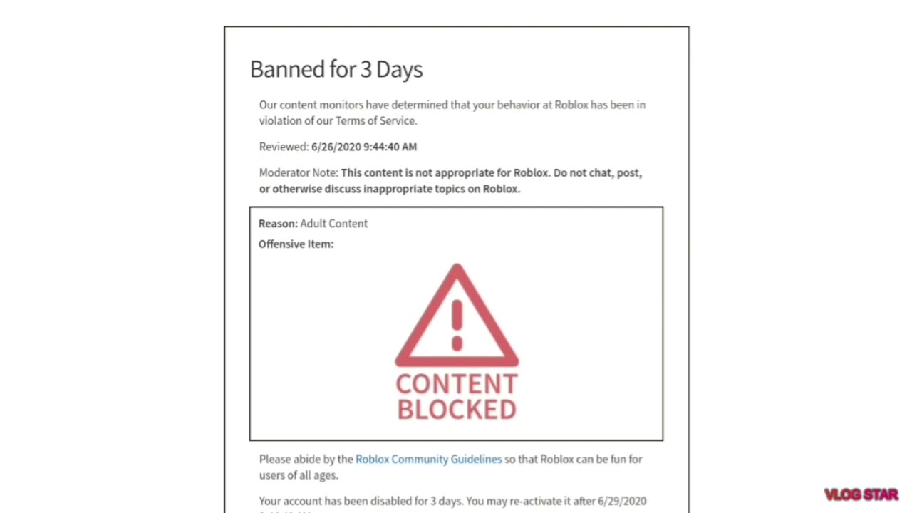 I Am Banned For Days Roblox Tv Youtube - roblox content blocked