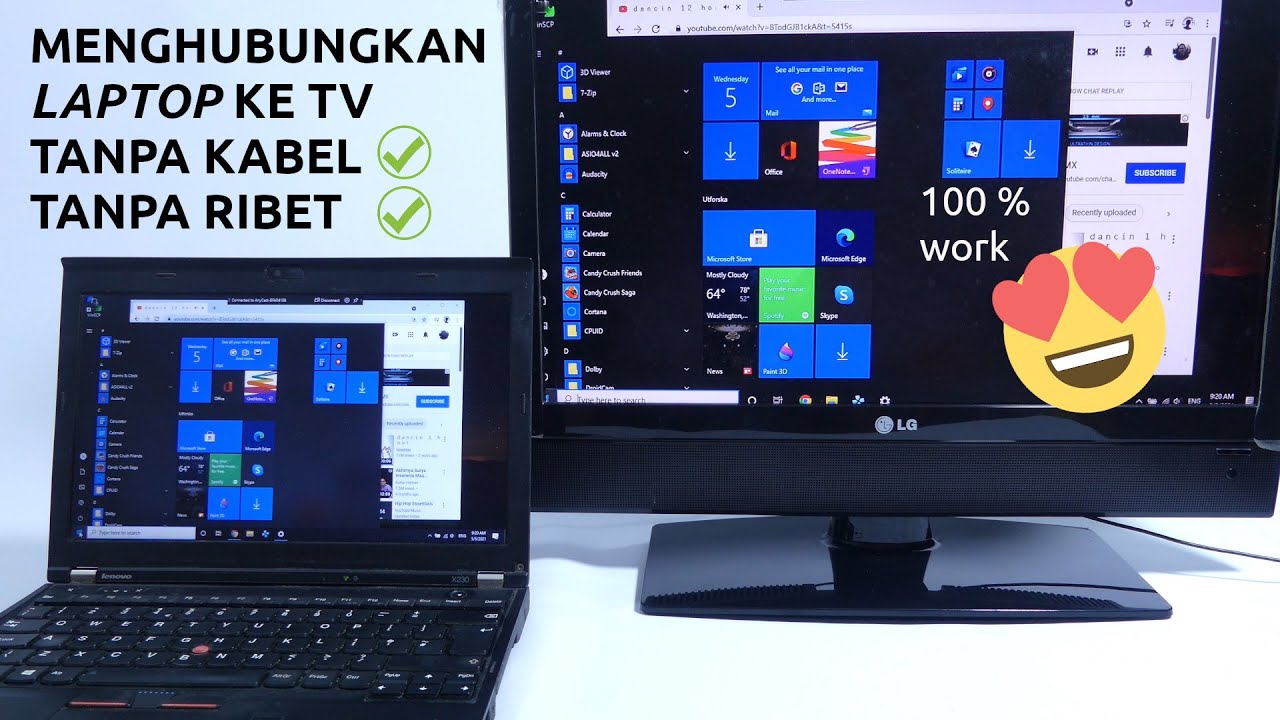 Cara Menghubungkan Laptop Ke TV Dengan HDMI Dongle Anycast - YouTube