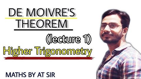DEMOIVRES THEOREM //HIGHER TRIGONOMETRY //IIT-JEE (MAINS +ADV.) AND DEGREE LEVEL
