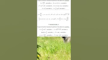 Variables From Formulas 1 :)) #variables #formulas #maths #easypeasy #homework