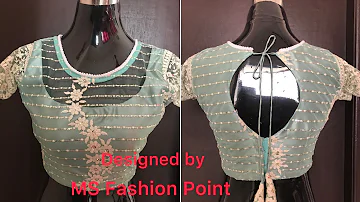 Latest model net blouse design cutting and stitching || Net blouse banana sikhe