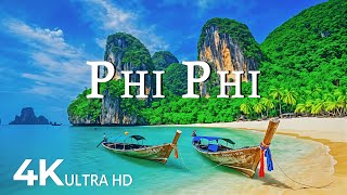 FLYING OVER KOH PHI PHI (4K UHD) - Calming Music With Beautiful Nature Videos - 4K Video Ultra HD