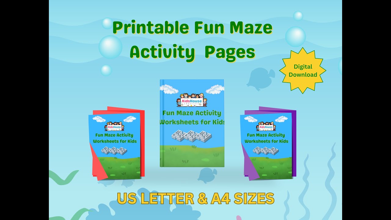 Printable Fun Maze Activity Worksheets for Kids 