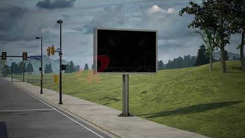 Outdoor LED Screen TES Ⅱ PRO Pole Installation Demo （3D）