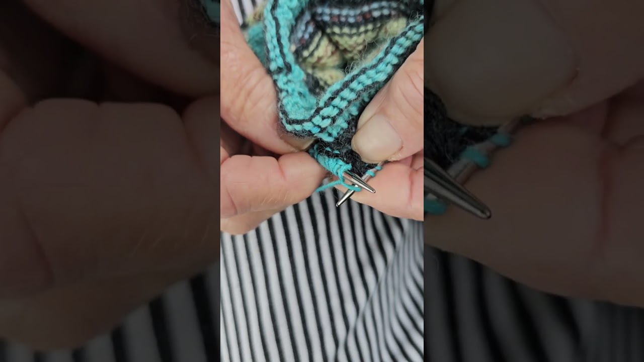 k*u様 less Tailor Knit All In One NAV Knitting Tutorial: 1 stitch increased to 7 stitches [(k1,yo)3x, k1