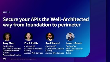 AWS re:Inforce 2024 - Secure your APIs the Well-Architected way from foundation to perimeter (NIS305