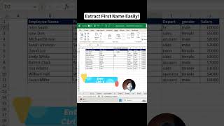 Extract First Name Easily! #exceltricks #exceltips #snjha
