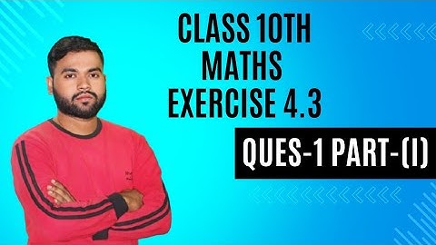 पूर्ण वर्ग विधि| class 10 maths | chapter 4 | exercise 4.3 maths class 10 | ques-1 ka part i
