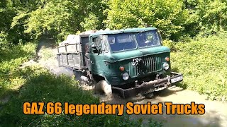 4x4 Soviet Old Trucks GAZ 66 Loading Wood In The Mud by TRUCK GARAGE 928 views 2 years ago 10 minutes, 38 seconds