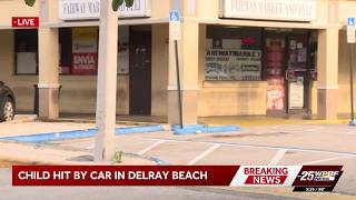 Child hit by vehicle in Delray Beach shopping center parking lot