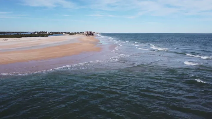 Abandoned GHOST Houses -  Old A1A Road Gone - Marineland, FL - Drone - Day - 4k