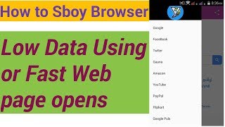 how to browser Sboy Browser || Low Data Using || Fast Web Page Open screenshot 4