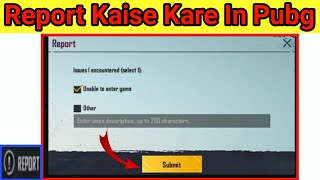 Pubg Mobile || How To Report | Report kaise kre pubg mobile main option kahan par hota han screenshot 2