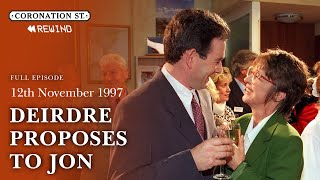 Deirdre PROPOSES To Jon | 12th November 1997 | Coronation Street Rewind