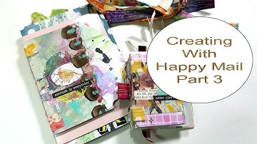 Creating With Happy Mail Part 3 (Final) - Fabric Tab Binding Method. Binding My Cards.