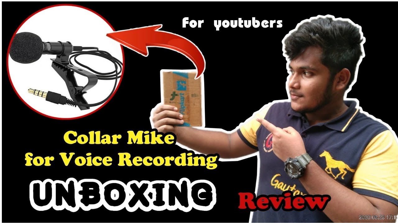 Unboxing Malayalam Collar Mike for Voice Recording Lapel Mic Mobile