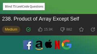 Array : Product of Array Except Self | JAVA (LeetCode : 238) | Blind 75 LeetCode Questions