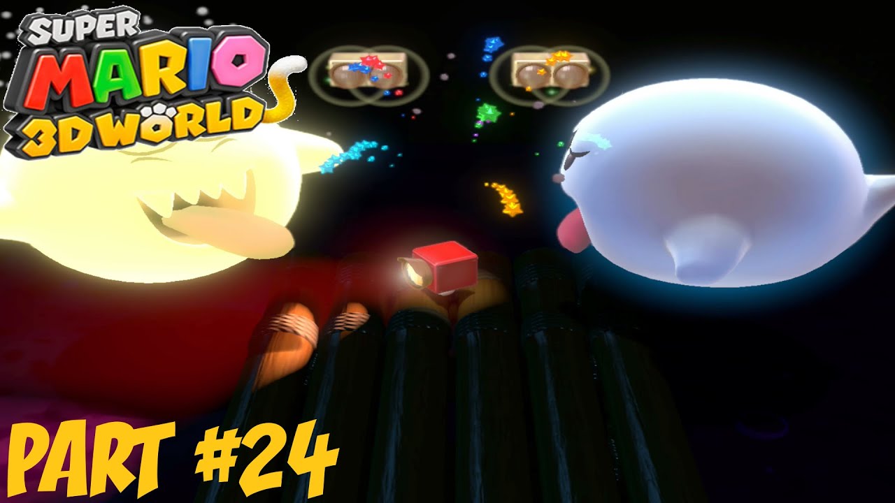 Super Mario 3D World - Part 24: Collecting Keys in Spiky Mount Beanpole + Facing Boos! (World-🍄)