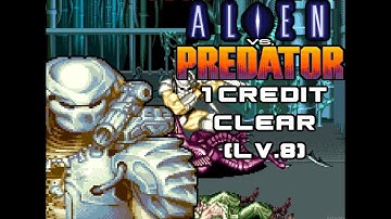 Alien Vs. Predator (Arcade) Lv. 8 1CC - Predator Warrior - MiSTer FPGA